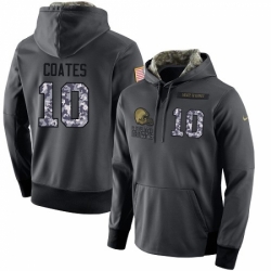 NFL Mens Nike Cleveland Browns 10 Sammie Coates Stitched Black Anthracite Salute to Service Player Performance Hoodie