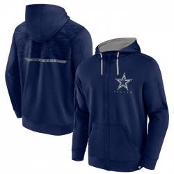 Men Dallas Cowboys Navy Defender Evo Full Zip Hoodie