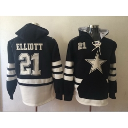 Men Nike Dallas Cowboys Ezekiel Elliott 21 NFL Winter Thick Hoodie