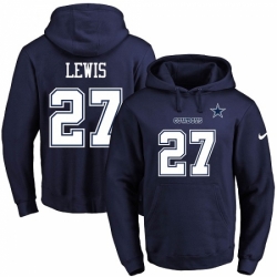 NFL Mens Nike Dallas Cowboys 27 Jourdan Lewis Navy Blue Name Number Pullover Hoodie