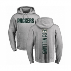 Football Green Bay Packers 22 Dexter Williams Ash Backer Hoodie