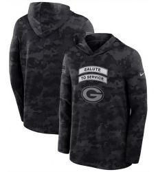 Men Green Bay Packers Black 2026 Salute to Service Sideline Lightweight Hoodie Dri FIT Long Sleeve Top Men Green Bay Packers Black 2026 Salute to Service Sideline Lightweight Hoodie Dri FIT Long Sleeve Top