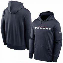 Men Houston Texans Nike Fan Gear Wordmark Performance Pullover Hoodie Navy