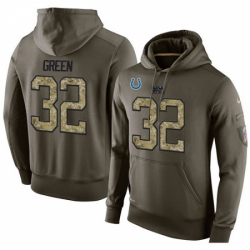 NFL Nike Indianapolis Colts 32 TJ Green Green Salute To Service Mens Pullover Hoodie