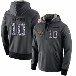 NFL Mens Nike Jacksonville Jaguars 10 Jaelen Strong Stitched Black Anthracite Salute to Service Player Performance Hoodie