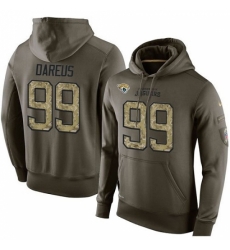 NFL Nike Jacksonville Jaguars 99 Marcell Dareus Green Salute To Service Mens Pullover Hoodie