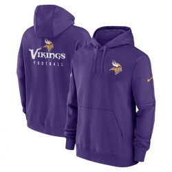 Men Minnesota Vikings Purple Sideline Club Fleece Pullover Hoodie