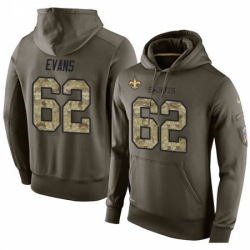 NFL Nike New Orleans Saints 62 Jahri Evans Green Salute To Service Mens Pullover Hoodie