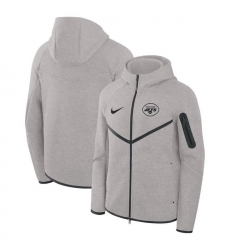 Men New York Jets Grey Tech Fleece Windrunner Full Zip Hoodie Men New York Jets Grey Tech Fleece Windrunner Full Zip Hoodie