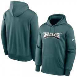 Men Philadelphia Eagles Nike Fan Gear Wordmark Performance Pullover Hoodie Midnight Green