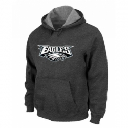 NFL Mens Nike Philadelphia Eagles Authentic Logo Pullover Hoodie Dark Grey