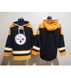 NFL Men Pittsburgh Steelers Blank Stitched Hoodie II