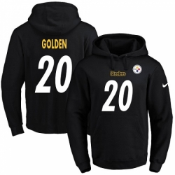 NFL Mens Nike Pittsburgh Steelers 20 Robert Golden Black Name Number Pullover Hoodie