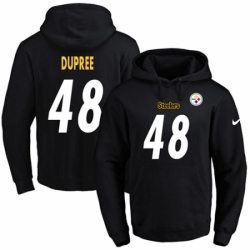 NFL Mens Nike Pittsburgh Steelers 48 Bud Dupree Black Name Number Pullover Hoodie