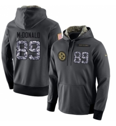 NFL Mens Nike Pittsburgh Steelers 89 Vance McDonald Stitched Black Anthracite Salute to Service Player Performance Hoodie