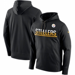 NFL Mens Pittsburgh Steelers Nike Black Sideline Circuit Pullover Performance Hoodie