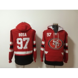 Men Nike San Francisco 49ers Nick Bosa 97 NFL Winter Thick Hoodie