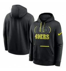 Men San Francisco 49ers Black Volt Pullover Hoodie