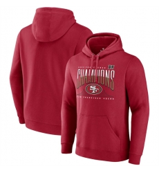 Men San Francisco 49ers Scarlet 2023 NFC Champions Hometown Pullover Hoodie