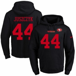 NFL Mens Nike San Francisco 49ers 44 Kyle Juszczyk Black Name Number Pullover Hoodie