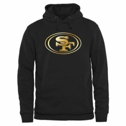 NFL Mens San Francisco 49ers Pro Line Black Gold Collection Pullover Hoodie