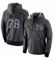 NFL Mens Nike Seattle Seahawks 78 Luke Joeckel Stitched Black Anthracite Salute to Service Player Performance Hoodie