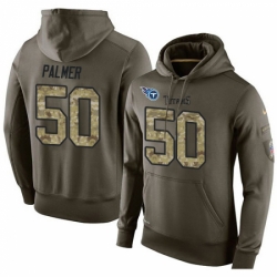 NFL Nike Tennessee Titans 50 Nate Palmer Green Salute To Service Mens Pullover Hoodie