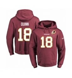 Football Mens Washington Redskins 18 Trey Quinn Red Name Number Pullover Hoodie