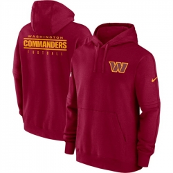 Men Washington Commanders Burgundy Sideline Club Fleece Pullover Hoodie