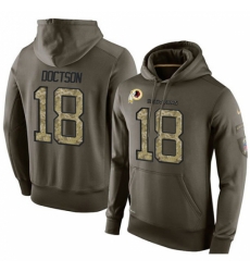 NFL Nike Washington Redskins 18 Josh Doctson Green Salute To Service Mens Pullover Hoodie