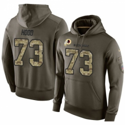 NFL Nike Washington Redskins 73 Ziggy Hood Green Salute To Service Mens Pullover Hoodie