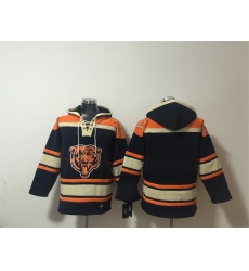 Men Chicago Bears Blank Navy Ageless Must Have Lace Up Pullover Hoodie Men Chicago Bears Blank Navy Ageless Must Have Lace Up Pullover Hoodie