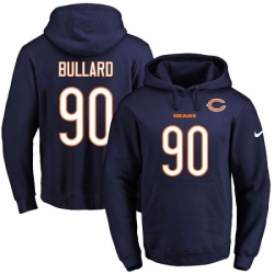 NFL Mens Nike Chicago Bears 90 Jonathan Bullard Navy Blue Name Number Pullover Hoodie