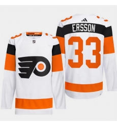 Men Philadelphia Flyers 33 Samuel Ersson White 2024 Stadium Series Stitched Jersey