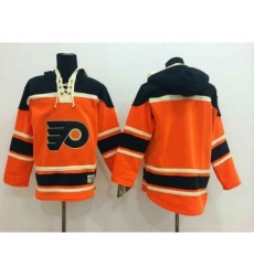 nhl jerseys philadelphia flyers blank orange-black[pullover hooded sweatshirt]