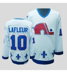 Nordiques #10 Guy Lafleur Stitched CCM Throwback white NHL Jersey