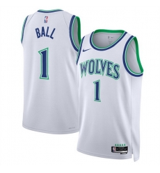 Men Minnesota Timberwolves 1 LaMelo Ball White 2026 27 Association Edition Stitched Basketball Jersey Men Minnesota Timberwolves 1 LaMelo Ball White 2026 27 Association Edition Stitched Basketball Jersey