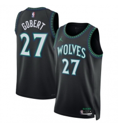 Men Minnesota Timberwolves 27 Rudy Gobert Black 2026 27 Statement Edition Stitched Basketball Jersey Men Minnesota Timberwolves 27 Rudy Gobert Black 2026 27 Statement Edition Stitched Basketball Jersey