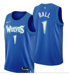 Men Minnesota Timberwolves LaMelo Ball #1 Light Blue Stitched NBA Jersey Men Minnesota Timberwolves LaMelo Ball #1 Light Blue Stitched NBA Jersey