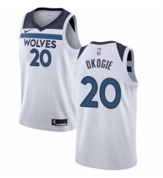 Youth Nike Minnesota Timberwolves 20 Josh Okogie Swingman White NBA Jersey Association Edition 