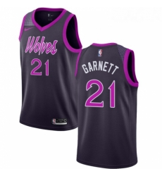 Youth Nike Minnesota Timberwolves 21 Kevin Garnett Swingman Purple NBA Jersey City Edition