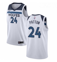 Youth Nike Minnesota Timberwolves 24 Justin Patton Swingman White NBA Jersey Association Edition 