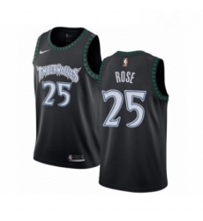 Youth Nike Minnesota Timberwolves 25 Derrick Rose Swingman Black Hardwood Classics Jersey 