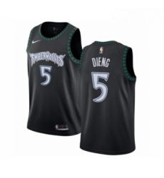 Youth Nike Minnesota Timberwolves 5 Gorgui Dieng Swingman Black Hardwood Classics Jersey