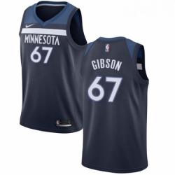 Youth Nike Minnesota Timberwolves 67 Taj Gibson Swingman Navy Blue Road NBA Jersey Icon Edition 