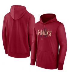 Men Arizona Diamondbacks Red Pregame Performance Pullover Hoodie