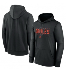 Men Baltimore Orioles Black Pregame Performance Pullover Hoodie