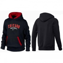 MLB Men Nike Chicago Cubs Pullover Hoodie BlackRed