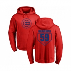 Men Baseball Chicago Cubs 59 Kendall Graveman Red RBI Pullover Hoodie