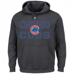 Men Chicago Cubs Charcoal Men Pullover Hoodie